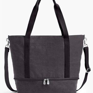 LO & Sons Catalina Deluxe Tote, gray canvas.